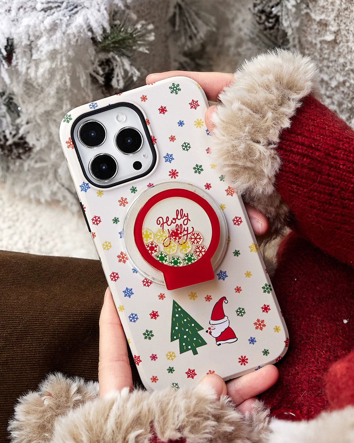 Holly Jolly Snowflake Phone Case