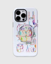 Colorful Cat Doodles Phone Case