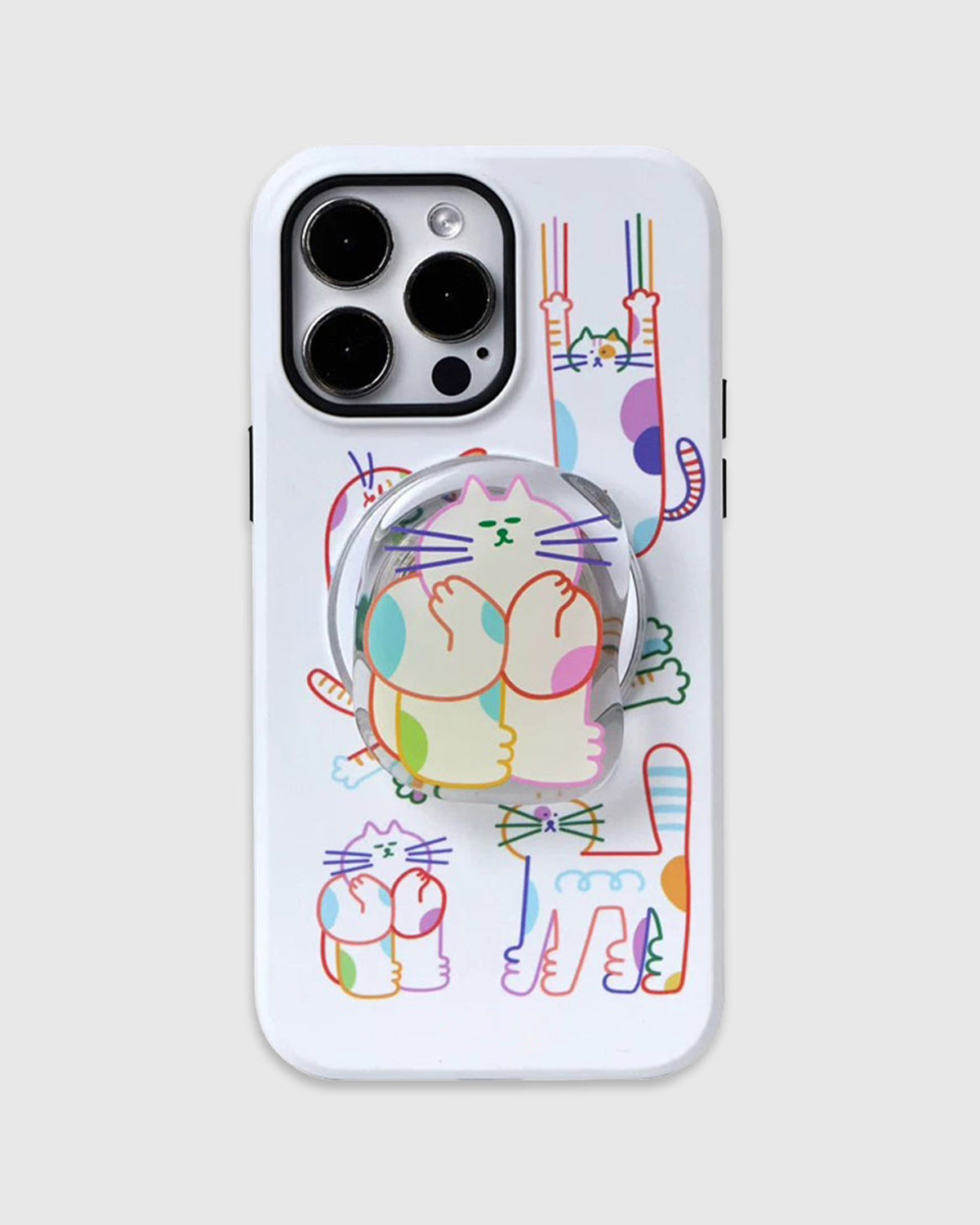 Colorful Cat Doodles Phone Case