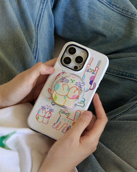 Colorful Cat Doodles Phone Case