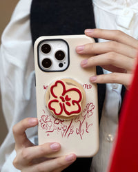 FLORAL CLOVER GRIP PHONE CASE