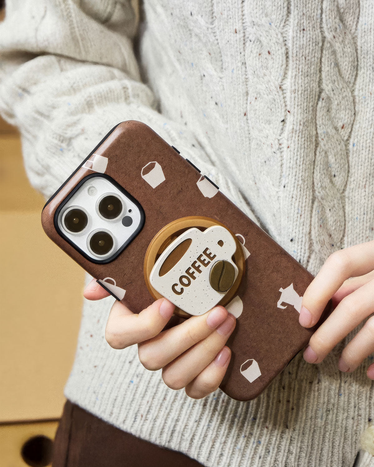 COFFEE ICON GRIP PHONE CASE