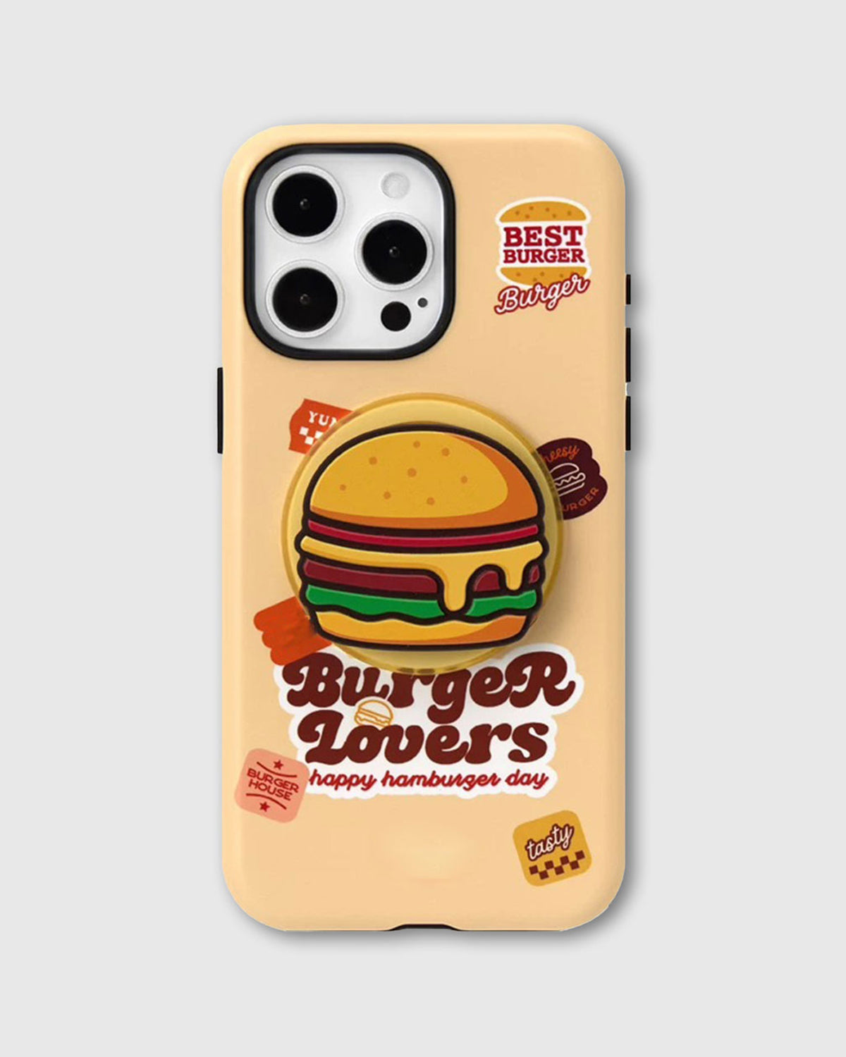 BURGER LOVERS GRIP PHONE CASE