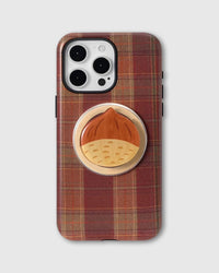 CHESTNUT PLAID GRIP PHONE CASE