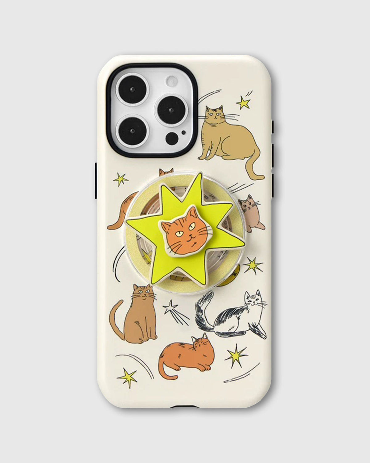 STAR CAT GRIP PHONE CASE