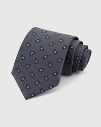 CHARCOAL TEARDROP TIE