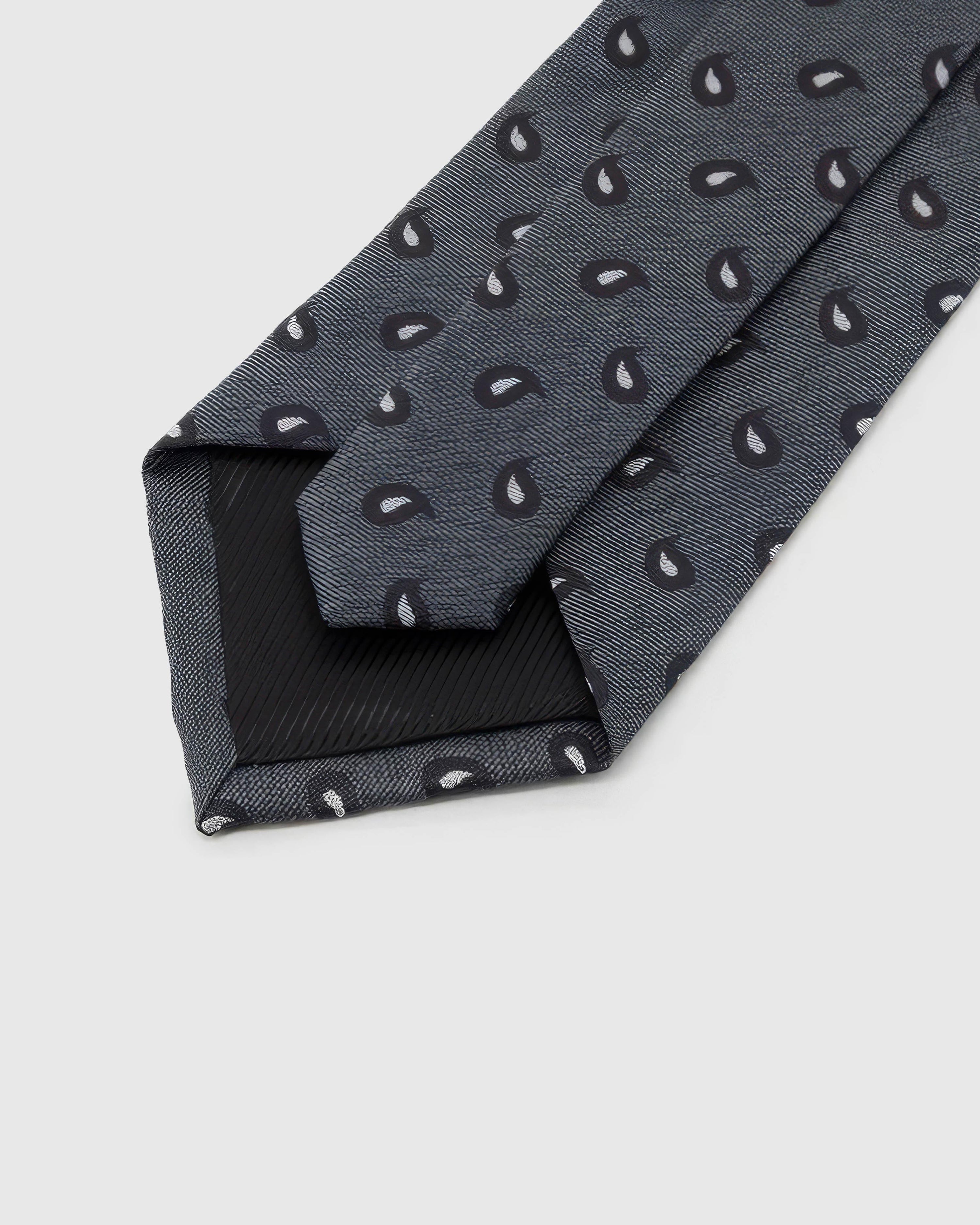 CHARCOAL TEARDROP TIE