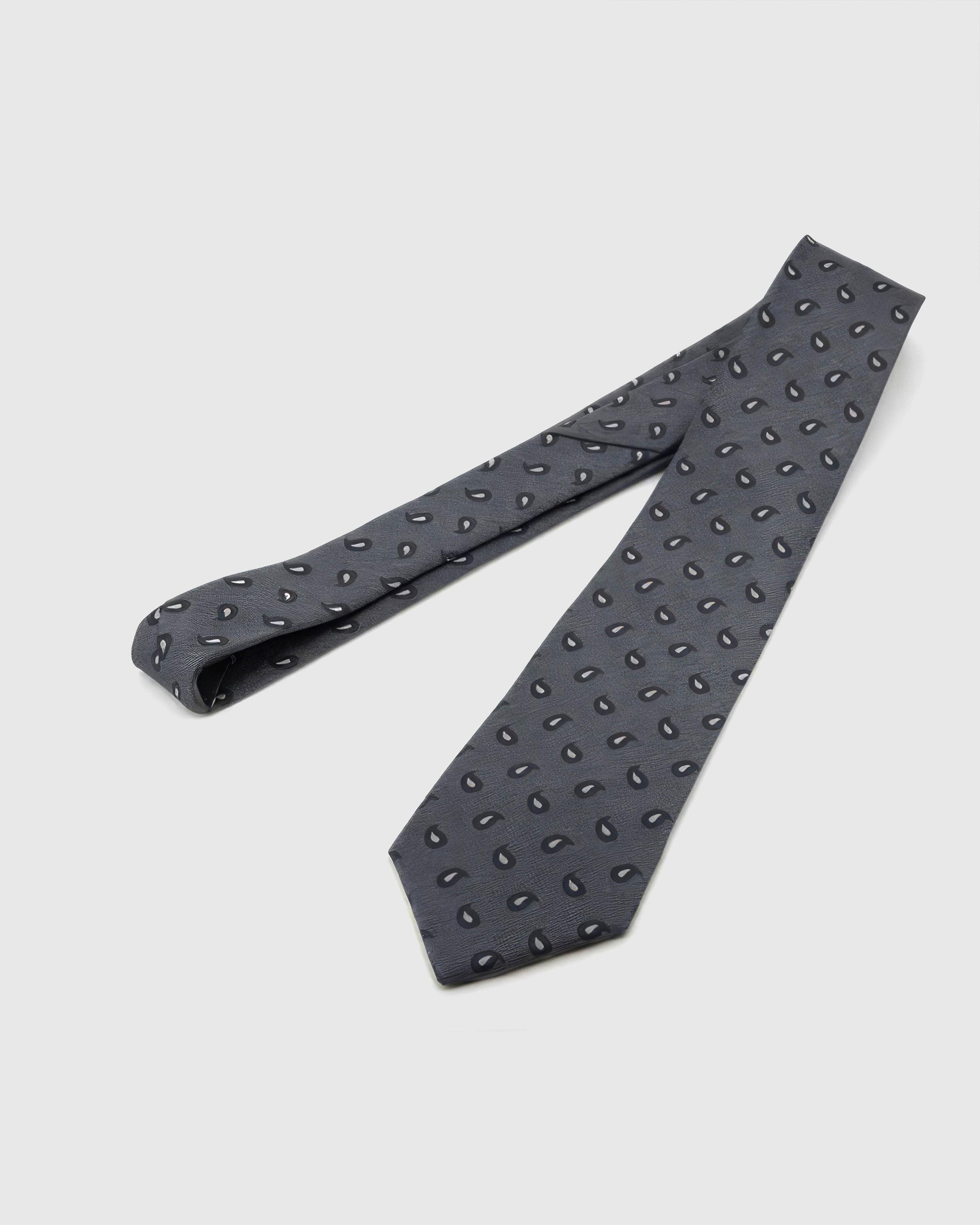 CHARCOAL TEARDROP TIE